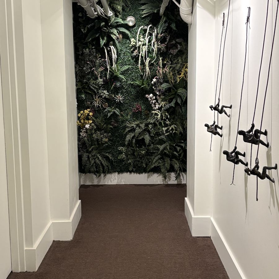 Hallway with the living plant wall